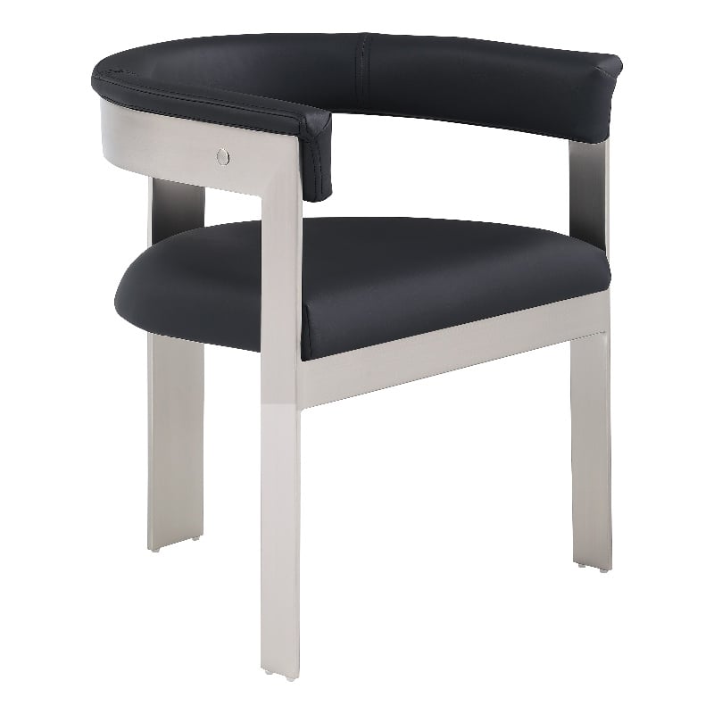 Meridian Furniture Romeo Black Vegan Leather Dining Chair (Set of 2)