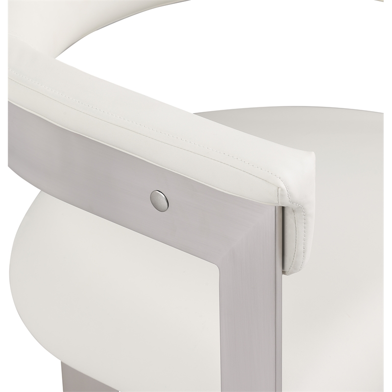 Meridian Furniture Romeo Cream Vegan Leather Dining Chair (Set of 2)