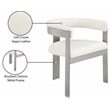 Meridian Furniture Romeo Cream Vegan Leather Dining Chair (Set of 2)