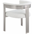 Meridian Furniture Romeo Cream Boucle Fabric Dining Chair (Set of 2)