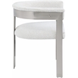 Meridian Furniture Romeo Cream Boucle Fabric Dining Chair (Set of 2)