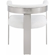 Meridian Furniture Romeo Cream Boucle Fabric Dining Chair (Set of 2)
