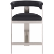 Meridian Furniture Romeo Black Vegan Leather Counter Stool (Set of 2)