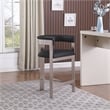 Meridian Furniture Romeo Black Vegan Leather Counter Stool (Set of 2)