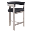 Meridian Furniture Romeo Black Vegan Leather Counter Stool (Set of 2)
