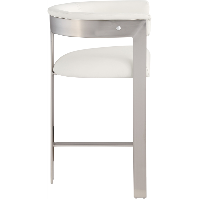 Meridian Furniture Romeo Cream Vegan Leather Counter Stool (Set of 2)