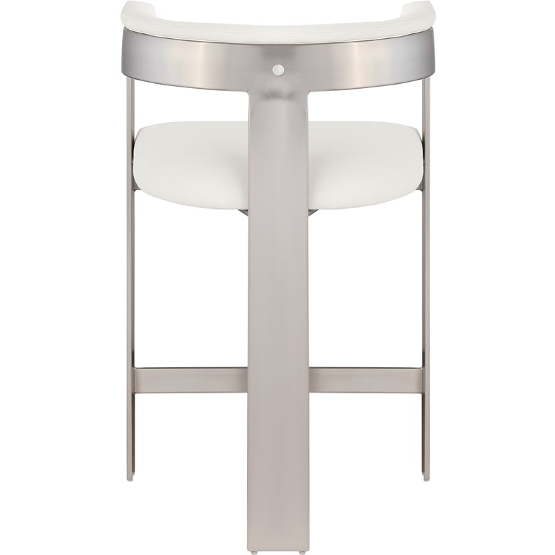 Meridian Furniture Romeo Cream Vegan Leather Counter Stool (Set of 2)