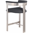 Meridian Furniture Romeo Black Boucle Fabric Counter Stool (Set of 2)