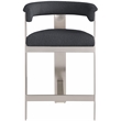 Meridian Furniture Romeo Black Boucle Fabric Counter Stool (Set of 2)