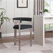 Meridian Furniture Romeo Black Boucle Fabric Counter Stool (Set of 2)