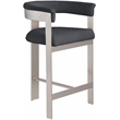 Meridian Furniture Romeo Black Boucle Fabric Counter Stool (Set of 2)