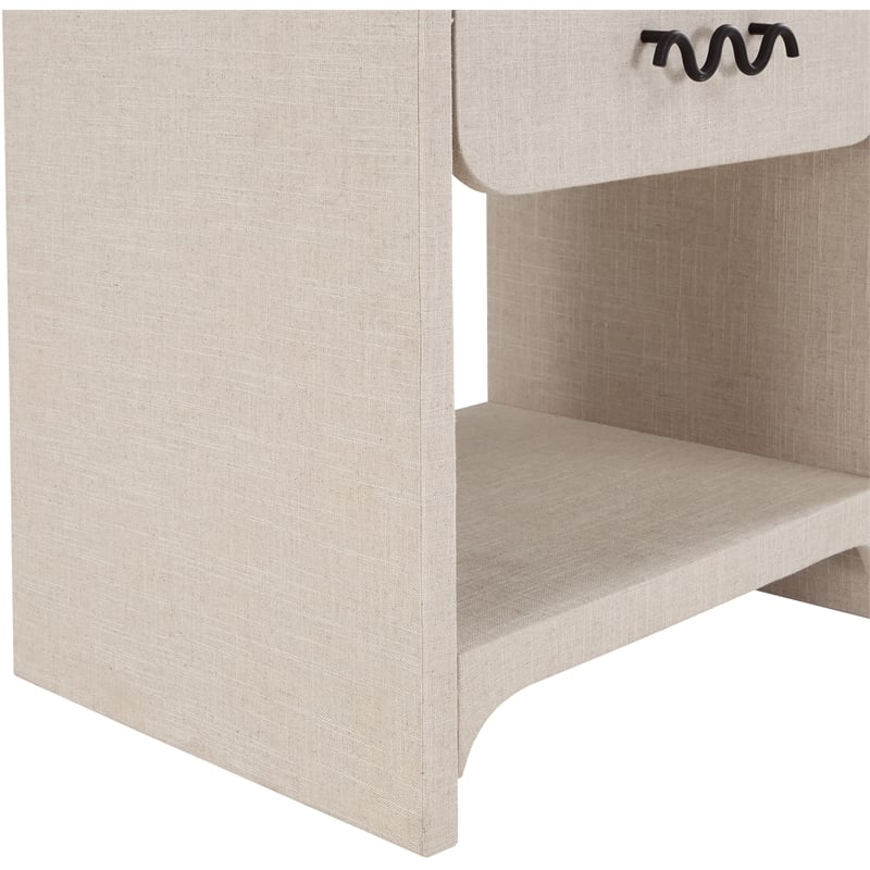 Meridian Furniture Medley Cream Night Stand / Side Table