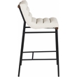 Meridian Furniture Burke Cream Vegan Leather Bar Stool