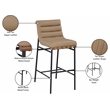 Meridian Furniture Burke Tan Vegan Leather Bar Stool