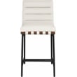 Meridian Furniture Burke Cream Vegan Leather Counter Stool