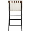 Meridian Furniture Burke Cream Vegan Leather Counter Stool
