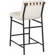 Meridian Furniture Burke Cream Vegan Leather Counter Stool