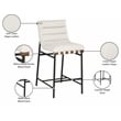 Meridian Furniture Burke Cream Vegan Leather Counter Stool