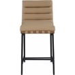 Meridian Furniture Burke Tan Vegan Leather Counter Stool