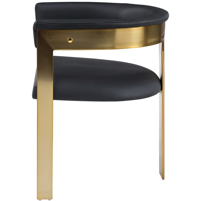 Meridian Furniture Romeo Black Vegan Leather Dining Chair (Set of 2)