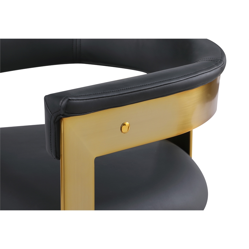 Meridian Furniture Romeo Black Vegan Leather Dining Chair (Set of 2)