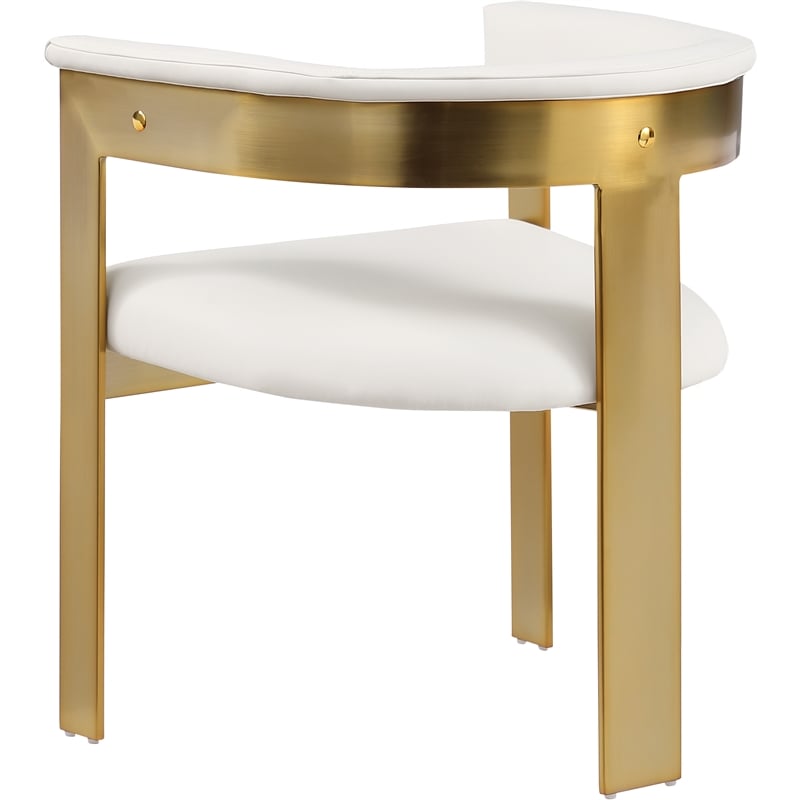 Meridian Furniture Romeo Cream Vegan Leather Dining Chair (Set of 2)