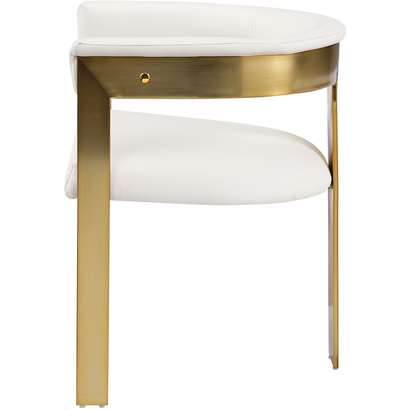 Meridian Furniture Romeo Cream Vegan Leather Dining Chair (Set of 2)