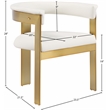 Meridian Furniture Romeo Cream Vegan Leather Dining Chair (Set of 2)