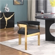 Meridian Furniture Romeo Black Boucle Fabric Dining Chair (Set of 2)