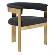 Meridian Furniture Romeo Black Boucle Fabric Dining Chair (Set of 2)