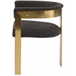 Meridian Furniture Romeo Brown Boucle Fabric Dining Chair (Set of 2)