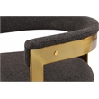 Meridian Furniture Romeo Brown Boucle Fabric Dining Chair (Set of 2)