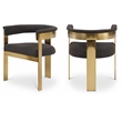 Meridian Furniture Romeo Brown Boucle Fabric Dining Chair (Set of 2)