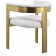 Meridian Furniture Romeo Cream Boucle Fabric Dining Chair (Set of 2)