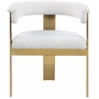 Meridian Furniture Romeo Cream Boucle Fabric Dining Chair (Set of 2)