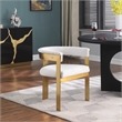 Meridian Furniture Romeo Cream Boucle Fabric Dining Chair (Set of 2)