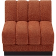 Meridian Furniture Quinn Cognac Chenille Fabric Armless Chair