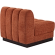 Meridian Furniture Quinn Cognac Chenille Fabric Armless Chair