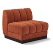 Meridian Furniture Quinn Cognac Chenille Fabric Armless Chair