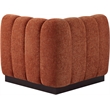 Meridian Furniture Quinn Cognac Chenille Fabric Corner Chair