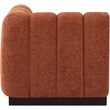 Meridian Furniture Quinn Cognac Chenille Fabric Corner Chair
