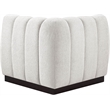 Meridian Furniture Quinn Cream Chenille Fabric Corner Chair