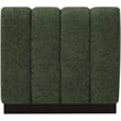 Meridian Furniture Quinn Green Chenille Fabric Armless Chair