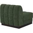Meridian Furniture Quinn Green Chenille Fabric Armless Chair