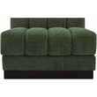 Meridian Furniture Quinn Green Chenille Fabric Armless Chair