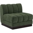 Meridian Furniture Quinn Green Chenille Fabric Armless Chair