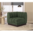 Meridian Furniture Quinn Green Chenille Fabric Corner Chair