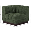 Meridian Furniture Quinn Green Chenille Fabric Corner Chair