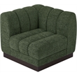 Meridian Furniture Quinn Green Chenille Fabric Corner Chair