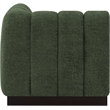 Meridian Furniture Quinn Green Chenille Fabric Corner Chair